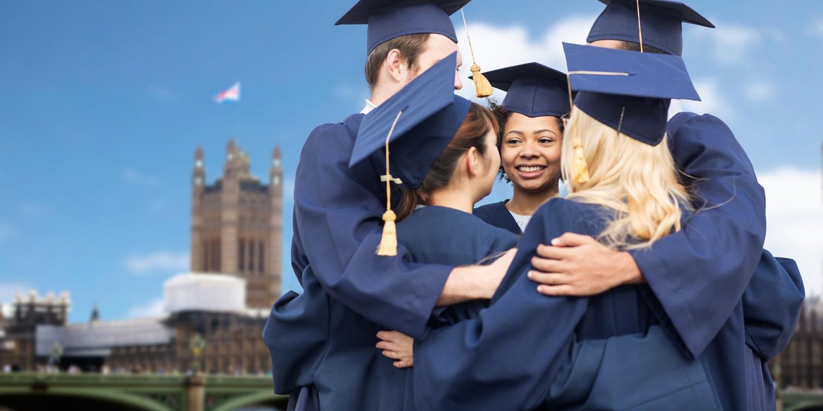 International students celebrating graduation